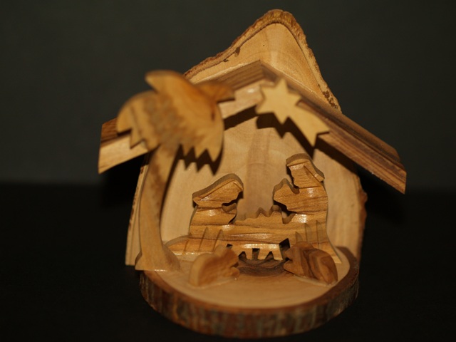 Nativity Scene Carved frim Olivewood from the Holy Land